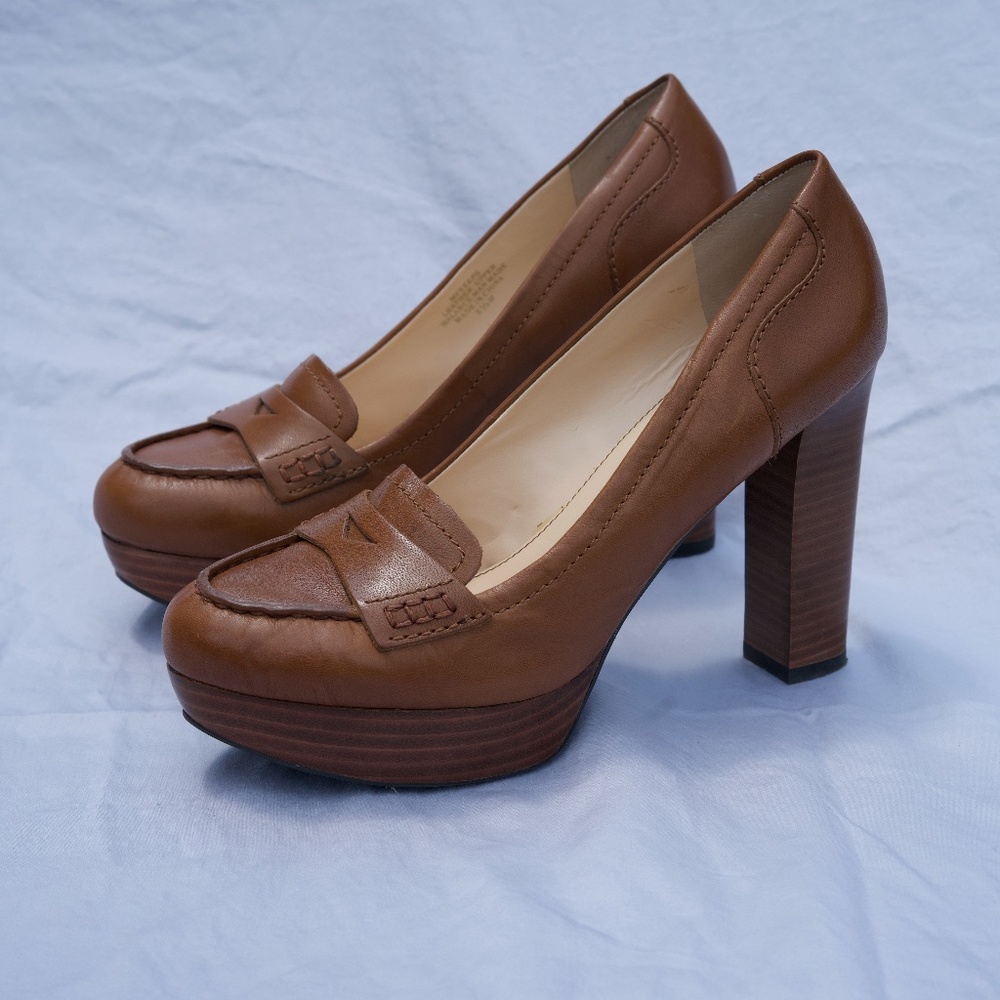 Marc Fisher MFKEEPS Platform in Dark Natural Leath